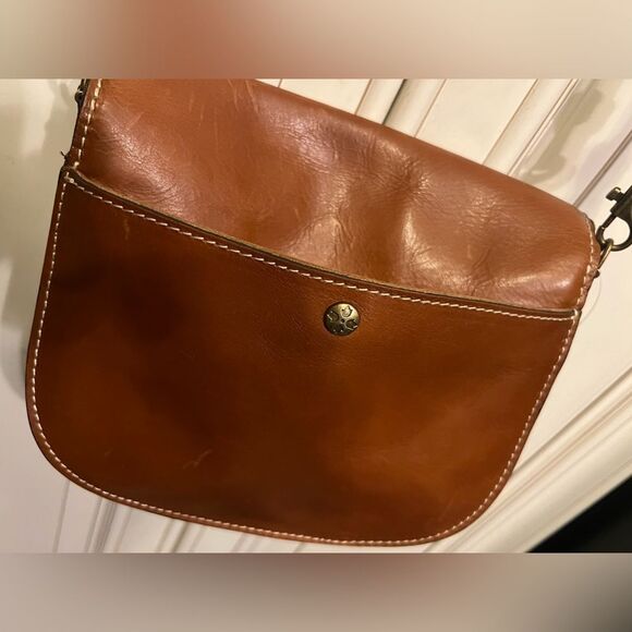 Patricia Nash Women's Kirby East West Leather Crossbody Brown Handbag - Picture 9 of 15